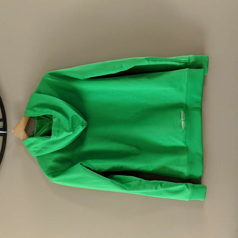 EUC Under Armour Green and Pink hooded sweatshirt - Picture 10 of 11